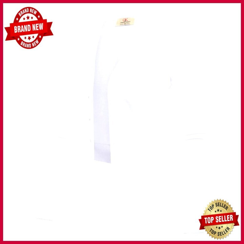 Long Sleeve Cropped Cardigan Shrug V-Neck Button Front Lightweight